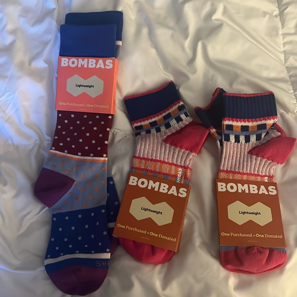 Bombas lightweight quarter and calf sock set of 3 size M women’s